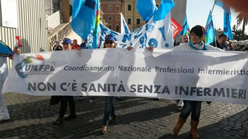 8 novembre: gli infermieri italiani in piazza con tutti i lavoratori dei servizi pubblici